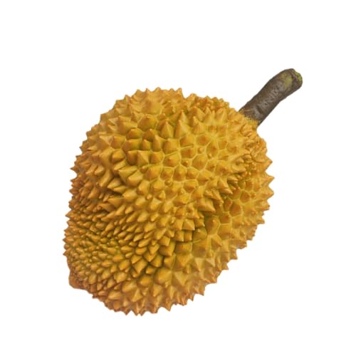 PHENOFICE Simulation Durian Ananas- Form-Frucht-Ornament Miniaturdekoration realistische Requisite Fruchtspielzeug Fruchtmodell Obst-Requisite gefälschte Fruchtverzierung Plastik Brown von PHENOFICE