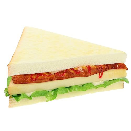 PHENOFICE Simulations-Sandwich künstliche Nahrung Lebensmittelspielzeug für die Küche küchendekoration zabawki stymulujące rozwój Künstliche Sandwich-Essensstütze Simulationsbrotmodell Pu von PHENOFICE