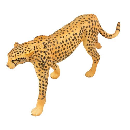 PHENOFICE Simulationsleopard Tischdekoration Dschungeltierfiguren Gepard Bastelt Dekoration Tiere Spielzeug Kleine Tierfiguren Spielzeug Für Kinder Realistische Gepardenfigur Plastik Yellow von PHENOFICE