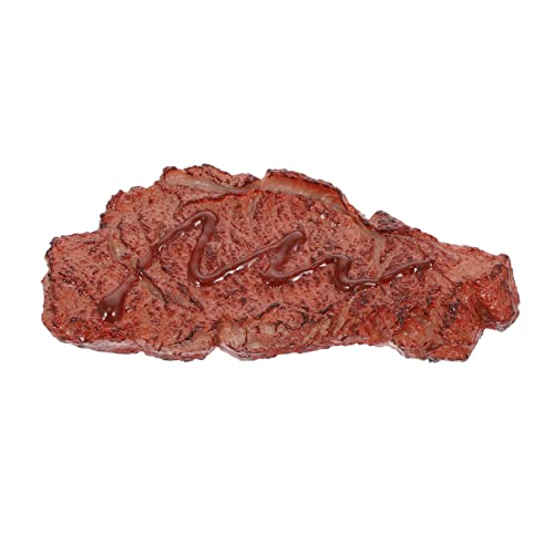 PHENOFICE Simuliertes Steak Simulation Steak-dekor Falsches Fleisch Gefälschtes Gekochtes Steak Bidoof-plüsch Nachahmung Von Fleischgerichten Simuliertes Essensspielzeug Plastik Brown von PHENOFICE