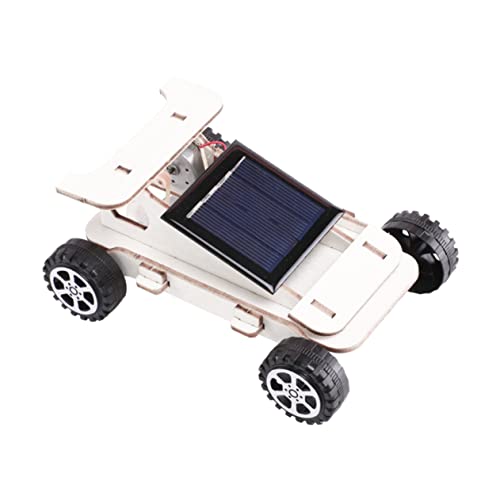 PHENOFICE Solarauto Wissenschaftliches Experimentierset Bildungsbauprojekte Kinder experimente Experiment Kinder solarbetriebenes Spielzeugauto Automodell-Experiment-Spielzeug Plastik Beige von PHENOFICE