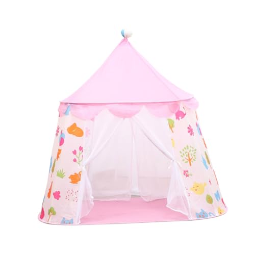 PHENOFICE Spielzeugzimmer Kinder spielhaus Playhouse for Spielzelt für drinnen Tent Kinder Spielen Campingzelte für Kinder Zelt für Kinder Spielzeughaus für Kinder Stoff Rosa von PHENOFICE