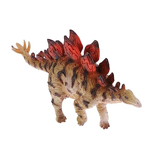 PHENOFICE Stegosaurus-Modell Lernspielzeug für Kinder Figuren Spielzeug Dinosaurier-Tiere-Figur Miniaturen hühner Spielzeug kinderknallzeug Dinosaurier-Verzierung Kindergeschenk Plastik rot von PHENOFICE