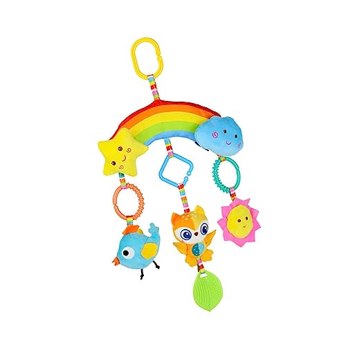 PHENOFICE Tier Bett Glocke Babyspielzeug Rasseln Plüsch Krippe Anhänger Kinderwagen Animal Toys Tier Spielzeug hängendes Rasselspielzeug Hängendes Spielzeug für die Krippe Kieselgel Colorful von PHENOFICE