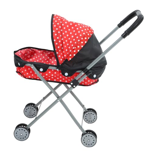 PHENOFICE Trolley- Babypuppe Mit Kinderwagen Puppenwagen Für Kleinkinder Von 1 Bis 3 Jahren -babyzubehör Puppe Süßer Kinderwagen Kleiner Puppenwagen Eisenrahmen von PHENOFICE