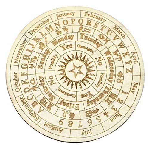 PHENOFICE Universelle Symboltafel Astrologietafel-Stütze Informationstafel zur Wahrsagerei Home Decor wohnungseinrichtung schöning Wahrsagetafeln aus Holz Wahrsagerei liefert Buchsbaum Beige von PHENOFICE