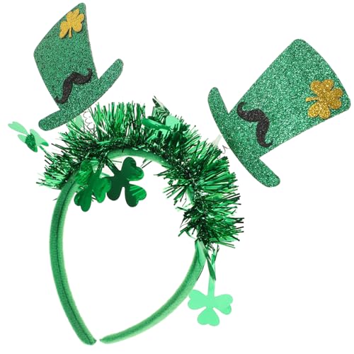 PHENOFICE Urlaubskopfschmuck Stirnband St. Patrick's Day Kopfschmuck Festival-party-requisite St. Patrick's Day Haarreifen Mit Zylinderhut Stirnbänder Für Damen Haarspange Für St. Patricks von PHENOFICE