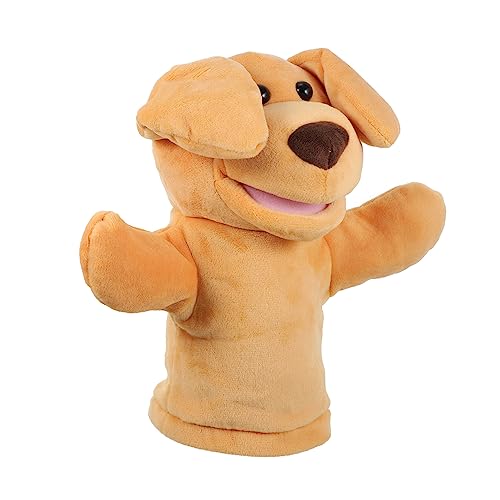 PHENOFICE Welpen-Handpuppe Geschichte Handpuppe Plüsch Handpuppe Charakter Handpuppe interaktives Spielzeug kinderspielzeug Handpuppe als Rollenspiel Hund Handpuppe Plüschpuppe Orange von PHENOFICE