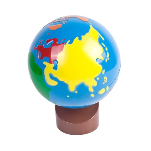 PHENOFICE Weltkarte World map mitgebsel Kinder verschickungskinder Fun Intelligenzspielzeug für Kinder Entwicklungsspielzeug Weltkugel Spielzeug Weltkugel mit Sockel Hochwertiges Holz von PHENOFICE