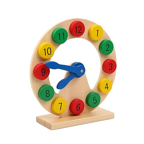 PHENOFICE Zahlenbausteine Pädagogisches Clocks für Toys Children Toys holzspielzeug kinderspielzeuge Bausteine ​​Uhr Holzbaustein DIY bausteine Bambus von PHENOFICE