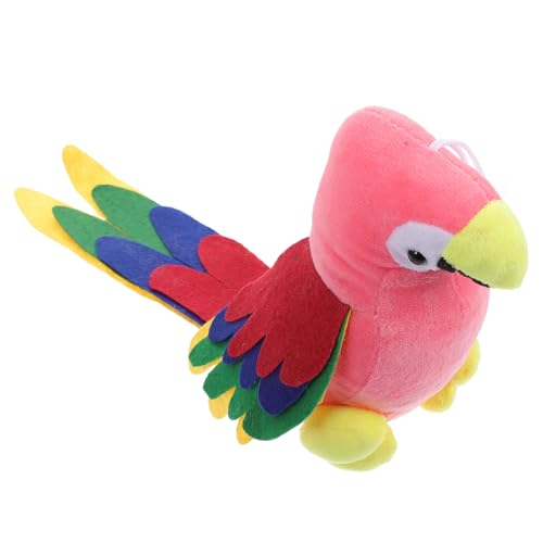 PHENOFICE bunter Papagei Kinder Kuscheltier Animal Toys wichtelgeschenke lustig Funny Present gefüllter Papagei Mini süßer Papagei Spielzeug Nachahmung Papagei Puppe in Tierform Plüsch Rosa von PHENOFICE