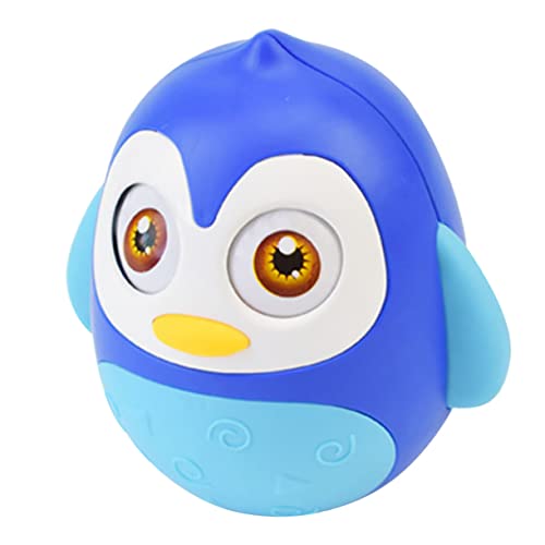 PHENOFICE die Glocke rütteln Mini-Spielzeug -Handtrommel wackelnder Pinguin Katzenspielzeug interaktives Spielzeug Pinguin Spielzeug -Tumbler-Spielzeug Becher Spielzeug Plastik Blue von PHENOFICE