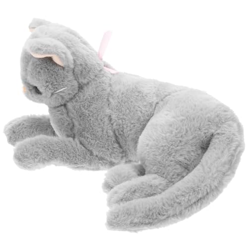 PHENOFICE schlafende Katze Animal Figures Animal-Design Katzen Spielzeug Graue Plüschkatze Lustig -Katzenspielzeug Kuscheltier Kätzchen Plüschtier Spielzeuge falsche Katze graue Katze von PHENOFICE