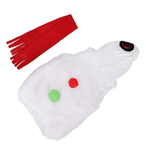 Satz Weihnachtskostüm Schneemann Verkleidet Kostüm Kinderweihnachtsparty-Outfit Kinderkleider kinderkleidung Schneemann-Kostüm Cosplay-Kleidung für Kinder Kaschmirimitat Weiß PHENOFICE von PHENOFICE