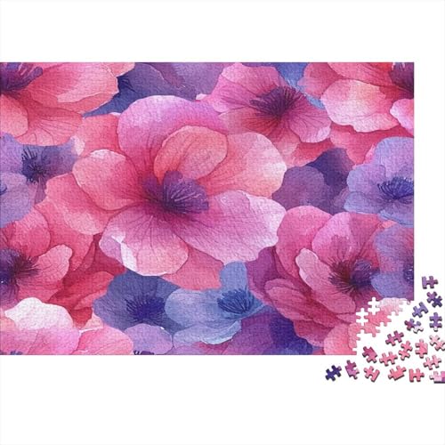 Watercolor Blumes Puzzle 1000 Teile, Erwachsene, Klassische Puzzle, Impossible Puzzle,GesKükenlichkeitsspiel Für Die Ganze Familie Erwachsenenpuzzle Ab 14 Jahren Puzzel 1000pcs (75x50cm) von PHOVENMIL