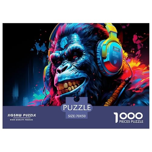 Gorilla Puzzle 1000 Teile Für Erwachsene Tiere Impossible Puzzle Geschicklichkeitsspiel GescHühnerk 70x50cm/1000pcs Gorilla Puzzle 1000 Teile Für Erwachsene Tiere Impossible Puzzle Geschicklichkeitsspiel GescHühnerk 70x50cm/1000pcs von PHQAZWSXE