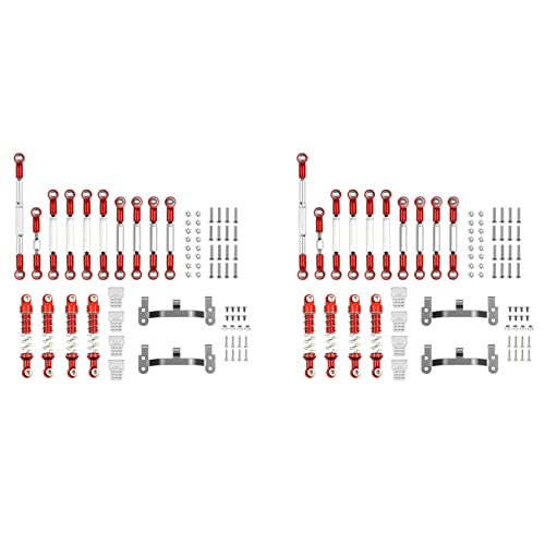 PHTOIT 2X Metall Lenkstange Zug Stangen Halterungen Stoßdämpfer Satz für C14 C24 C24-1 1/16 RC Auto Upgrade Teile,1 von PHTOIT