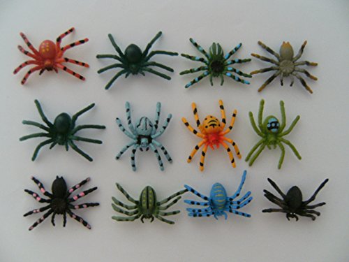 PIA International Spinnen 12erSet; 4,5-5 cm; Spinne Gummispinnen Gummispinne Vogelspinnen Tarantel Tiere von PIA INTERNATIONAL