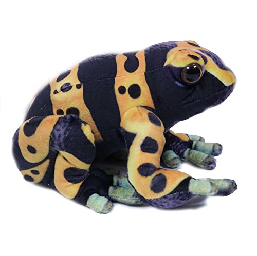 PIA Plüschtier Frosch 24 cm, gelb schwarz, Frösche Stofftiere Plüschtier Kuscheltier Pfeilgiftfrosch von PIA