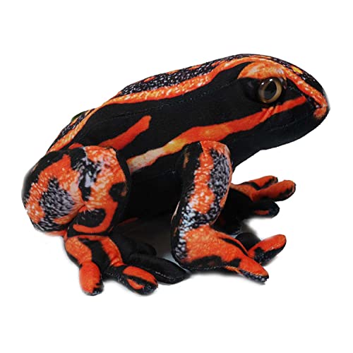 PIA Plüschtier Frosch 24 cm, orange schwarz, Frösche Stofftiere Plüschtier Kuscheltier Pfeilgiftfrosch von PIA