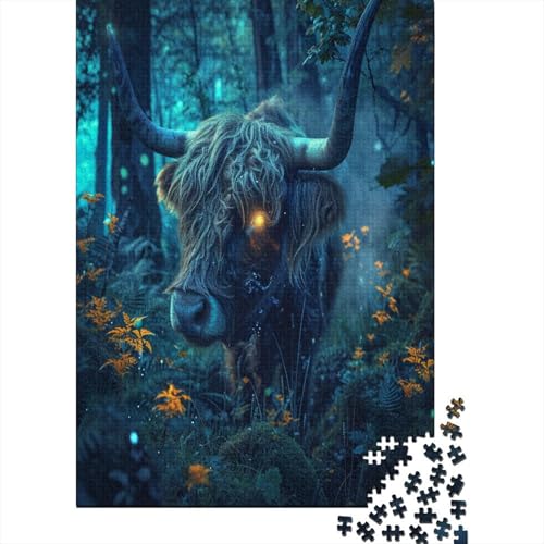 Highland Kattle Puzzlespiel 1000 Teile Erwachsene -Puzzle 1000 Stück Spiel Puzzles Für Erwachsene Kinder Puzzle Erwachsenen Puzzlespiel Puzzel 1000pcs (75x50cm) von PIBNEOOEB