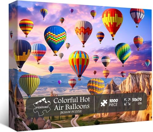 Buntes Heißluftballon-Puzzle für Erwachsene von PICKFORU