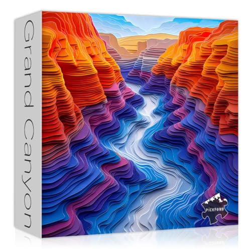 Impossible Landscape Puzzles for Adults 1000 Pieces Unique Canyon Puzzles Paper Cut Art Puzzle Difficult Nature Jigsaw Puzzles Hard Challenging Puzzles Scenery von PICKFORU