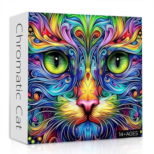 Katzen-Puzzles für Erwachsene, 1000 Teile, Fantasie-Tier-Kätzchen, abstraktes Kunst-Puzzle, buntes lustiges Katzen-Puzzle, Kätzchen, unmögliche Harte Herausforderung Puzzle für Erwachsene Katzen-Puzzles für Erwachsene, 1000 Teile, Fantasie-Tier-Kätzchen, abstraktes Kunst-Puzzle, buntes lustiges Katzen-Puzzle, Kätzchen, unmögliche Harte Herausforderung Puzzle für Erwachsene von PICKFORU
