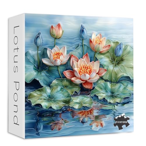 Lotusblumen-Puzzles für Erwachsene 1000 Teile, PICKFORU Einzigartiges Pflanzenpuzzle Blumenporzellan, harte Natur-Keramikthema als Wohnkultur Lotusblumen-Puzzles für Erwachsene 1000 Teile, PICKFORU Einzigartiges Pflanzenpuzzle Blumenporzellan, harte Natur-Keramikthema als Wohnkultur von PICKFORU