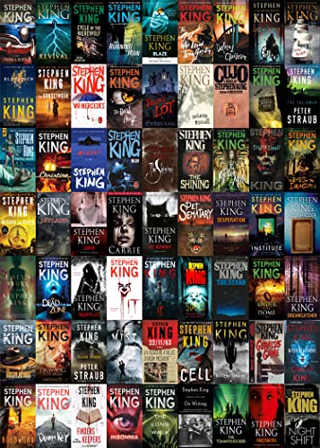 Stephen King Bücher Puzzles für Erwachsene 1000 Teile und höher, Mord Mystery Puzzle of Best Stephen King Novels, Horror Movie Puzzles, Literary Jigsaw Puzzle Scary as Horror Decor von PICKFORU