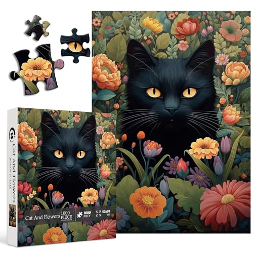 Vintage Katzenpuzzles für Erwachsene ab 1000 Teile, PICKFORU Blumen-Puzzles Kollektion Tier und Pflanze, Retro-Kitty-Puzzle als Geschenk für Katzenliebhaber Vintage Katzenpuzzles für Erwachsene ab 1000 Teile, PICKFORU Blumen-Puzzles Kollektion Tier und Pflanze, Retro-Kitty-Puzzle als Geschenk für Katzenliebhaber von PICKFORU