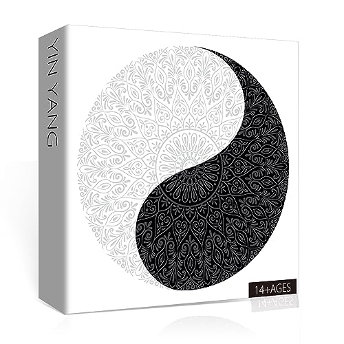 Yin Yang Puzzle für Erwachsene ab 1000 Teilen, PICKFORU Magic Hard Impossible Puzzle als Gehirn-Teaser Puzzles für Erwachsene, Runde Mandala Blume Jigsaw Puzzle für Wohnkultur Yin Yang Puzzle für Erwachsene ab 1000 Teilen, PICKFORU Magic Hard Impossible Puzzle als Gehirn-Teaser Puzzles für Erwachsene, Runde Mandala Blume Jigsaw Puzzle für Wohnkultur von PICKFORU