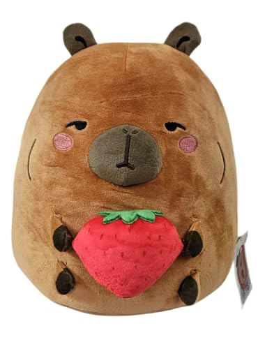 PIDAK Capibara Capybara Plüschtier 30 cm – Capiberry – mit Erdbeere – Made in Italy von PIDAK