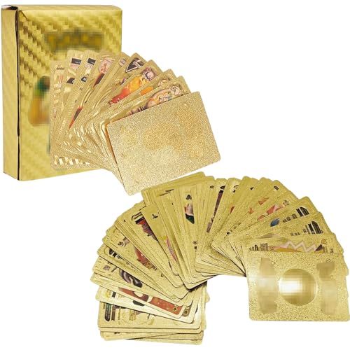 55pcs Gold Karten Seltene Gold Papier Karte VMAX Vstar Poke Card, 7VSTAR+29VMAX+16V+2GX+2GX+1PHASE, Kindergeschenk, Mit Kartenbox von PIIMNT