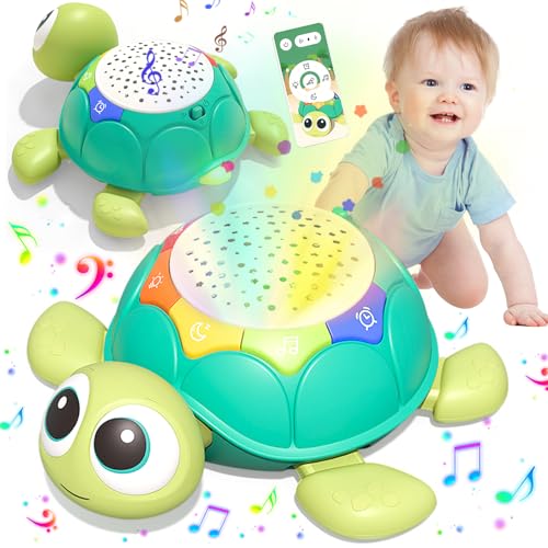 Baby Krabbel Spielzeug ab 3 6 9 Monate,Krabbel Schildkröte mit Musik und Sternprojektion,Pädagogisches Spielzeug Baby für Neugeborenes Kinder Baby Krabbel Spielzeug ab 3 6 9 Monate,Krabbel Schildkröte mit Musik und Sternprojektion,Pädagogisches Spielzeug Baby für Neugeborenes Kinder von PIIMNT