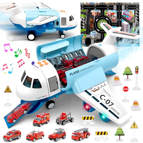 19 In 1 Flugzeug Spielzeug,Auto Transport Spielzeug Flugzeug,Transport Spielset mit Rauch, Licht und Sound,Geschenk für Kinderspielzeug ab 3 Jahre 19 In 1 Flugzeug Spielzeug,Auto Transport Spielzeug Flugzeug,Transport Spielset mit Rauch, Licht und Sound,Geschenk für Kinderspielzeug ab 3 Jahre von PIIMNT