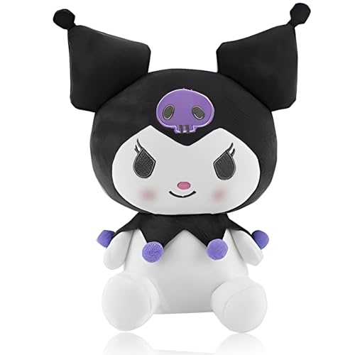 PIIMNT Kuromi Kuscheltier Kuromi Plüschtiere, 25cm Kuromi Puppe Spielzeug, Kuromi Stuffed Animals Toy Geeignet für Kinder als Geburtstagsgeschenke von PIIMNT