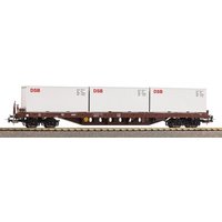 PIKO 24527 H0 Containerwagen Rs mit 3x 20' Containern, DSB, Ep. IV von PIKO