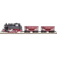 PIKO 37100 G Start-Set Güterzug BR 80 mit 2 Schüttgutwagen, DB, Ep. III von PIKO