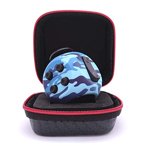 PILPOC theFube Fidget Toy - Premium Qualität Fidget Toys, Fidget Cube mit Exklusiver Schutzhülle, ADHS Fidgetwürfel , Anti-Stress Spielzeug, Antistresswürfel mit 6 Seiten, Camouflage & Blau von PILPOC