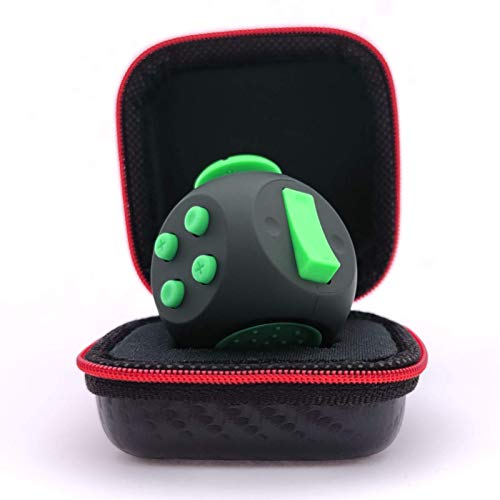 PILPOC theFube Fidget Toy - Premium Qualität Fidget Toys, Fidget Cube mit exklusiver Schutzhülle, Anti Stress Spielzeug, ADHS Spielzeug, Antistress Spielzeug, Fidget Würfel [Schwarz & Grün] von PILPOC