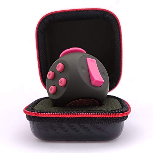 PILPOC theFube Fidget Toy - Premium Qualität Fidget Toys, Fidget Cube mit exklusiver Schutzhülle, Anti Stress Spielzeug, ADHS Spielzeug, Antistress Spielzeug, Fidget Würfel [Schwarz & Pink] von PILPOC