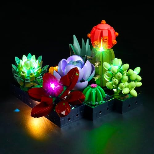 PIPART LED Licht-Set für Lego 10309 Sukkulenten Künstliche Blumen, Nur Licht-Set, ohne Legomodell enthalten - Einfache Installation. von PIPART