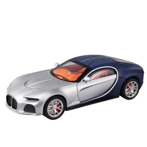 Druckgussfahrzeuge Motorfahrzeuge 1/24 Für Bugatti Atlantic Supercar Legierung Modellauto Diecast Metal Scale Fahrzeugsimulation Fertiges Modellauto (Size : Blue Sliver) von PIPJLCGE