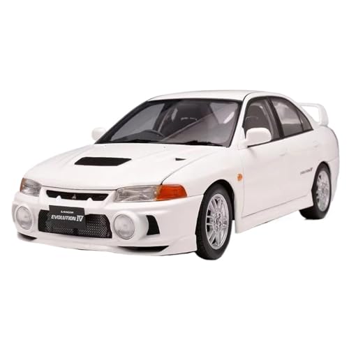 Druckgussfahrzeuge Motorfahrzeuge 1:18 Automodell Aus Zinkdruckguss, Geeignet for Die Sammlung. for Mitsubishi Lancer Evolution IV 4. Generation Fertiges Modellauto(White) von PIPJLCGE