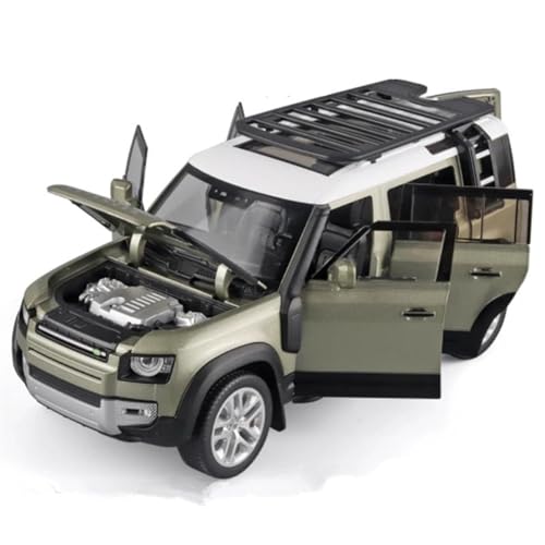 Druckgussfahrzeuge Motorfahrzeuge 1:18 Für Range Rover Defender SUV Friction Power Modell Auto Sound Licht Zurückziehen Modell Auto Geschenk Sammlung Fertiges Modellauto(Size:Brass) von PIPJLCGE