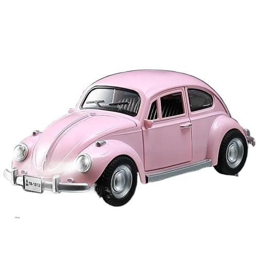 Druckgussfahrzeuge Motorfahrzeuge 1:18 Käfer-Automodell Aus Zinkdruckguss Im Maßstab 1955, Geeignet for Sammeln Und Ausstellen Fertiges Modellauto(Pink) von PIPJLCGE