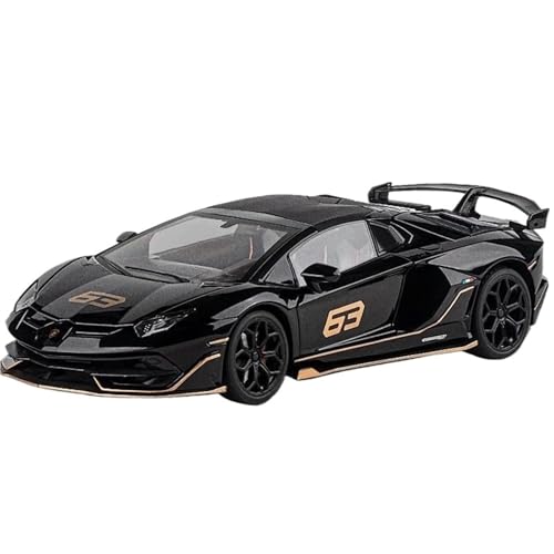 Druckgussfahrzeuge Motorfahrzeuge 1:18 Miniatur-Automodell Aus Druckgusslegierung, Geeignet for Die Sammlung for Lamborghini Aventador SVJ 63 Fertiges Modellauto(Black) von PIPJLCGE