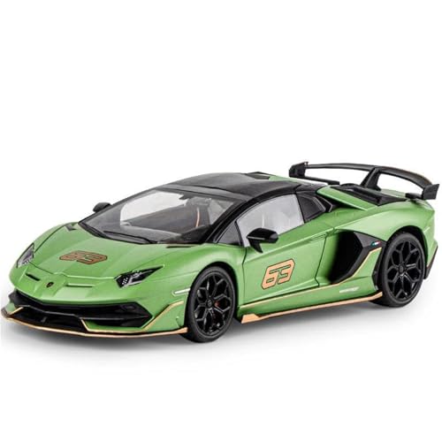 Druckgussfahrzeuge Motorfahrzeuge 1:18 Miniatur-Automodell Aus Druckgusslegierung, Geeignet for Die Sammlung for Lamborghini Aventador SVJ 63 Fertiges Modellauto(Green) von PIPJLCGE