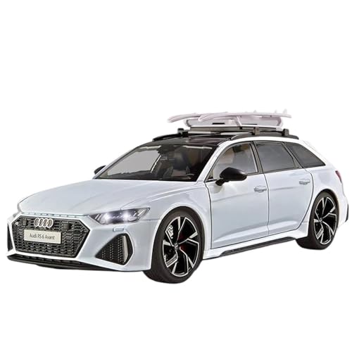 Druckgussfahrzeuge Motorfahrzeuge 1:18 Miniatur-Automodell Aus Druckgusslegierung, Geeignet for Sammlung Und Ausstellung for Audi RS6 Fertiges Modellauto(White) von PIPJLCGE